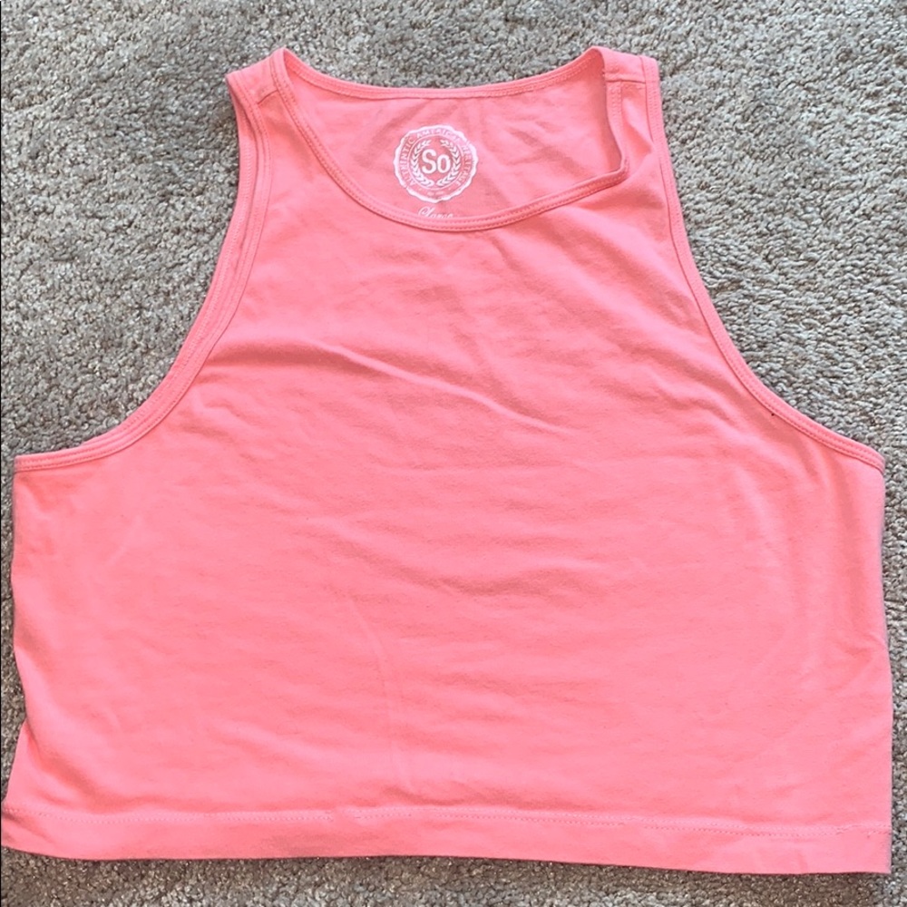 pink authentic american heritage cropped tank.